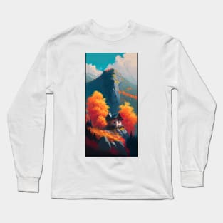 Let's go somewhere Magical - Cozy Cabin house in the Carpathian Mountains ! Long Sleeve T-Shirt